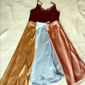 Outfit Bundle- 1 top 3 satin skirts!